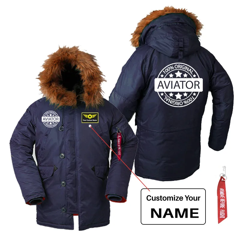 100 Original Aviator Designed Parka Bomber Jackets