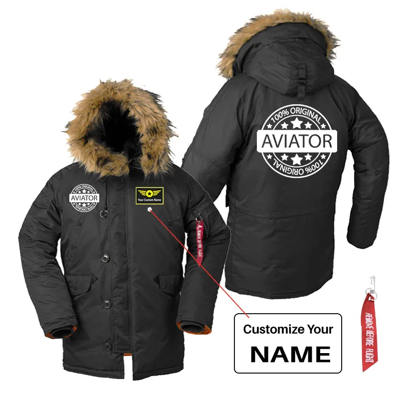 100 Original Aviator Designed Parka Bomber Jackets