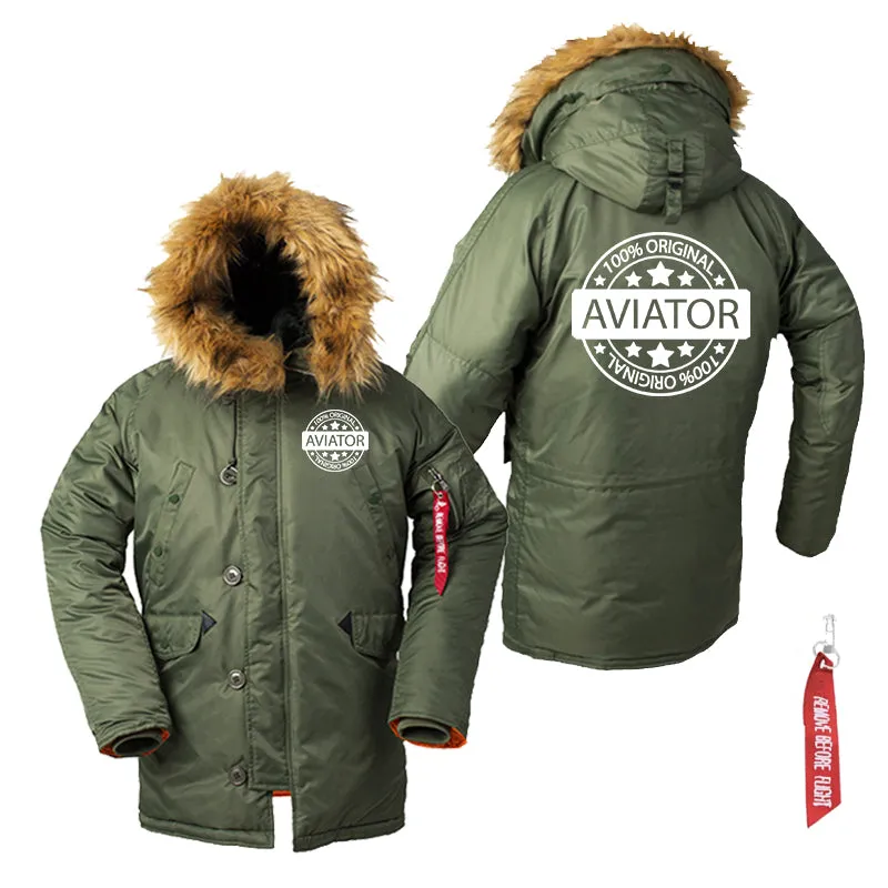 100 Original Aviator Designed Parka Bomber Jackets