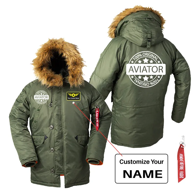 100 Original Aviator Designed Parka Bomber Jackets