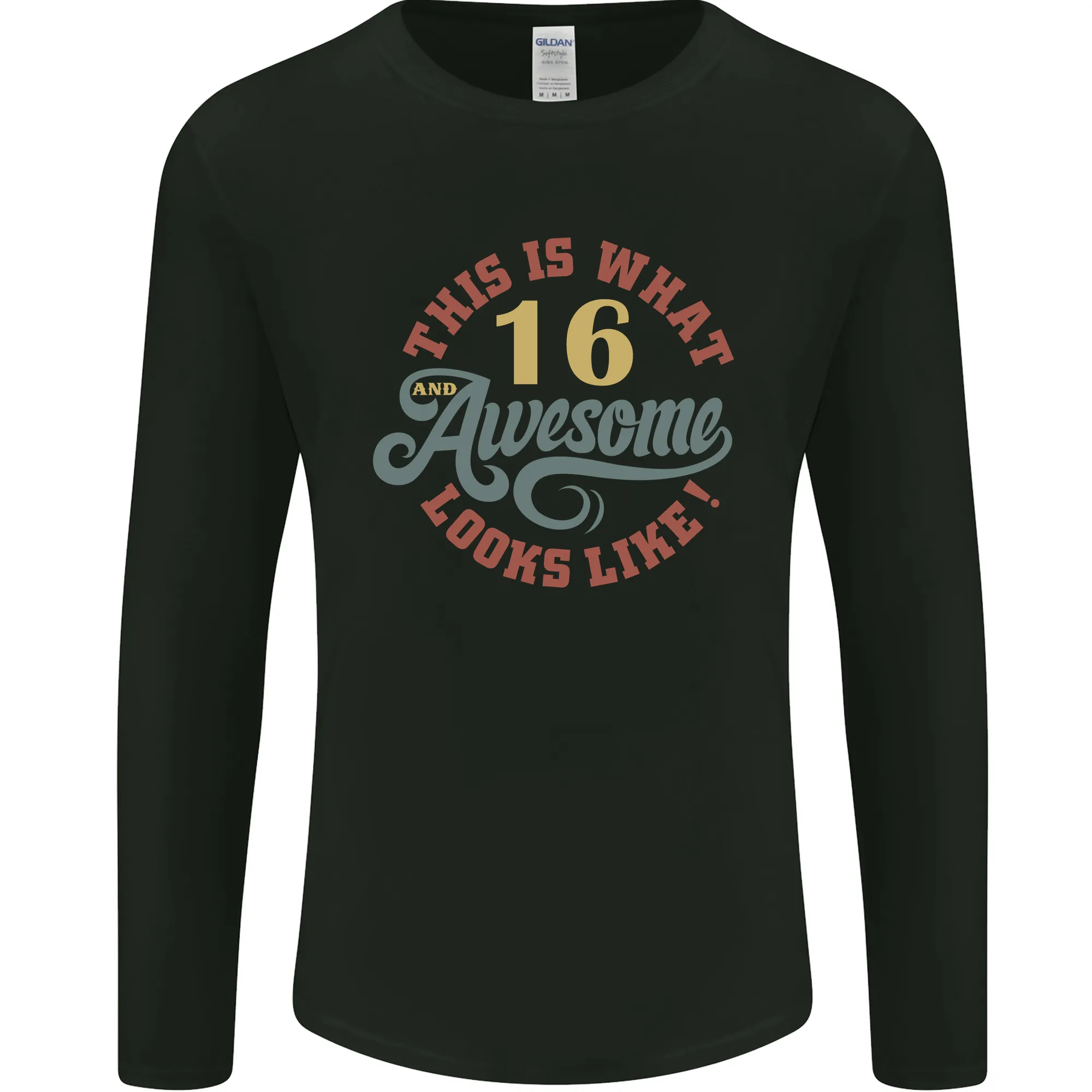 16th Birthday 60 Year Old Awesome Looks Like Mens Long Sleeve T-Shirt