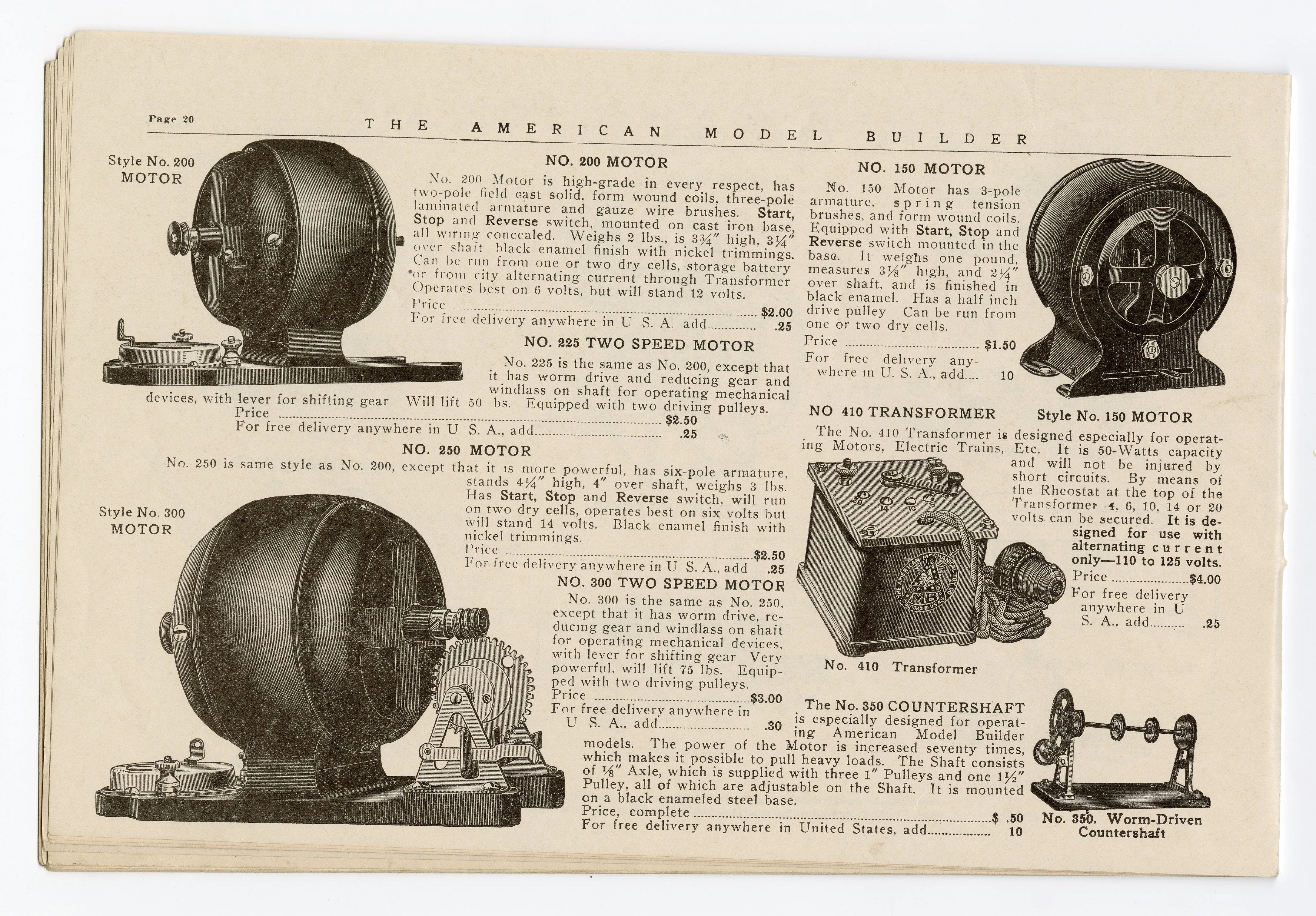 1914 Antique AMERICAN MODEL BUILDER Toy Kit Instruction Book, Outfit No. 1 || Dayton, Ohio