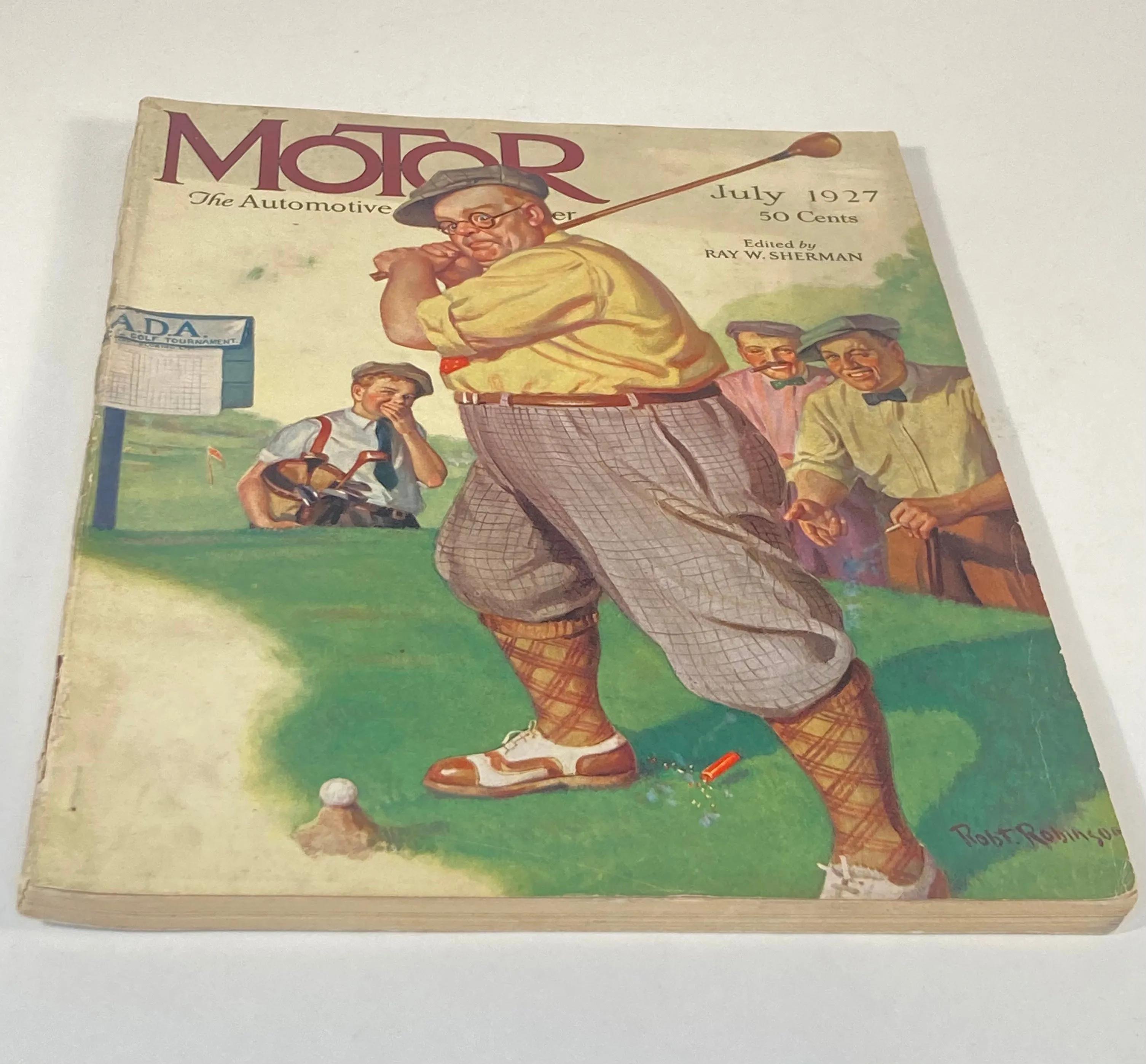 1927 Motor Magazine, Robert Robinson Cover, Automobiles, Car Advertisements