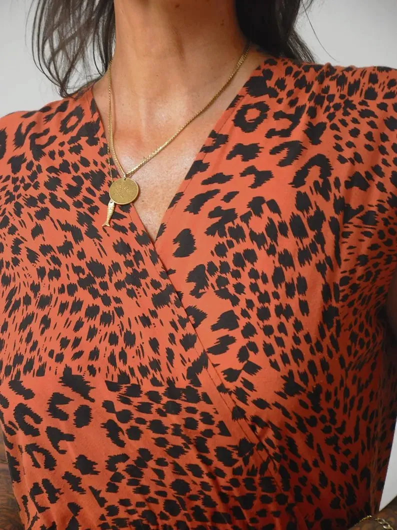 1980's Leopard Print Jumpsuit