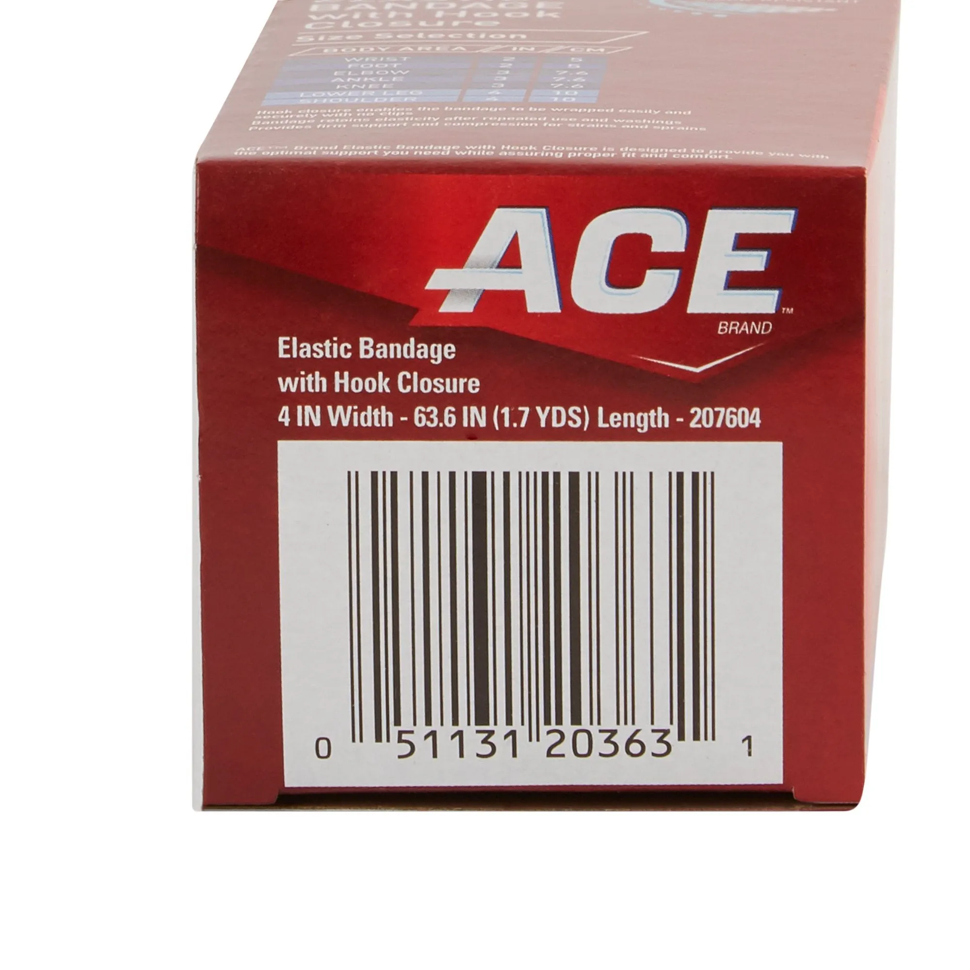 3M™ Ace™ Single Hook and Loop Closure Elastic Bandage, 4 Inch Width, 1 Case of 72