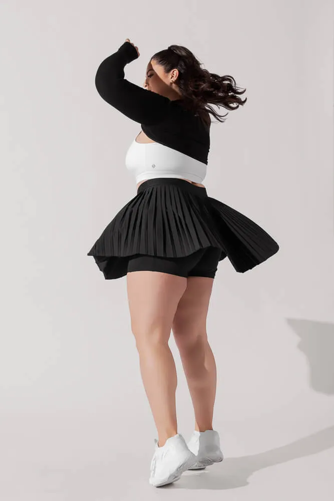 Ace ‘em Pleated Skort - Black