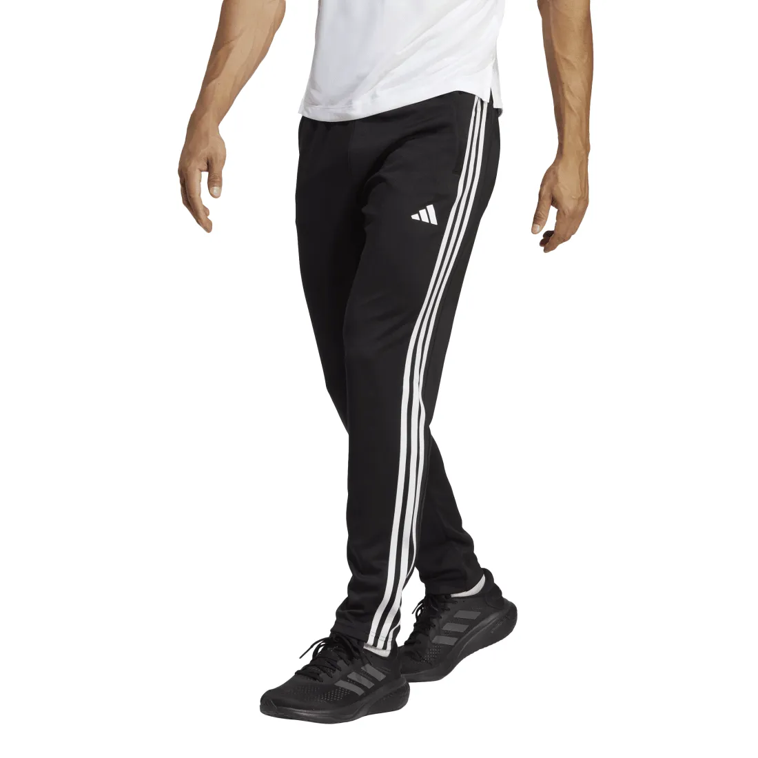 ADIDAS TRAIN ESSENTIALS 3-STRIPES MEN'S TRAINING JOGGERS BLACK