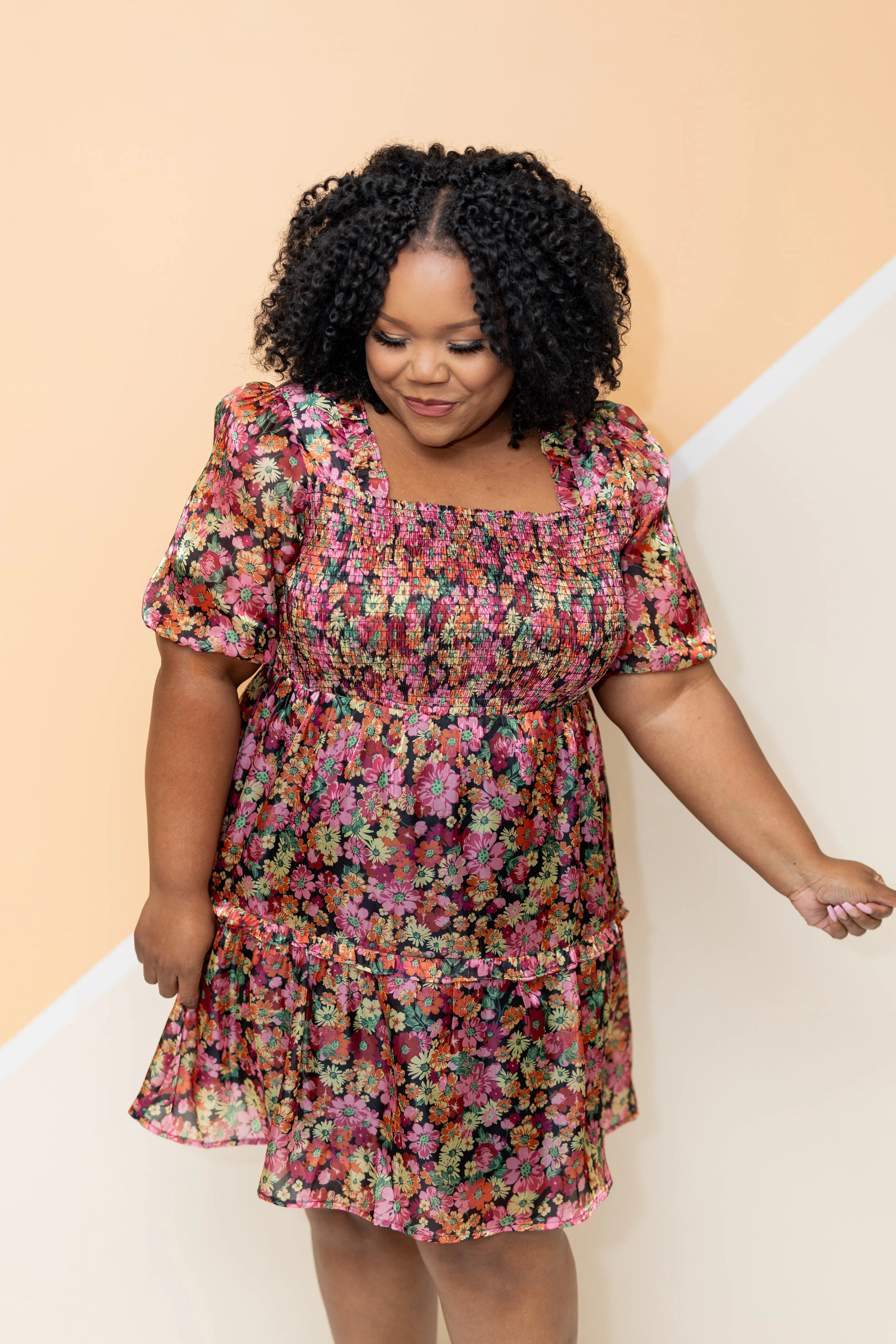 Adventures In Floral Babydoll Dress