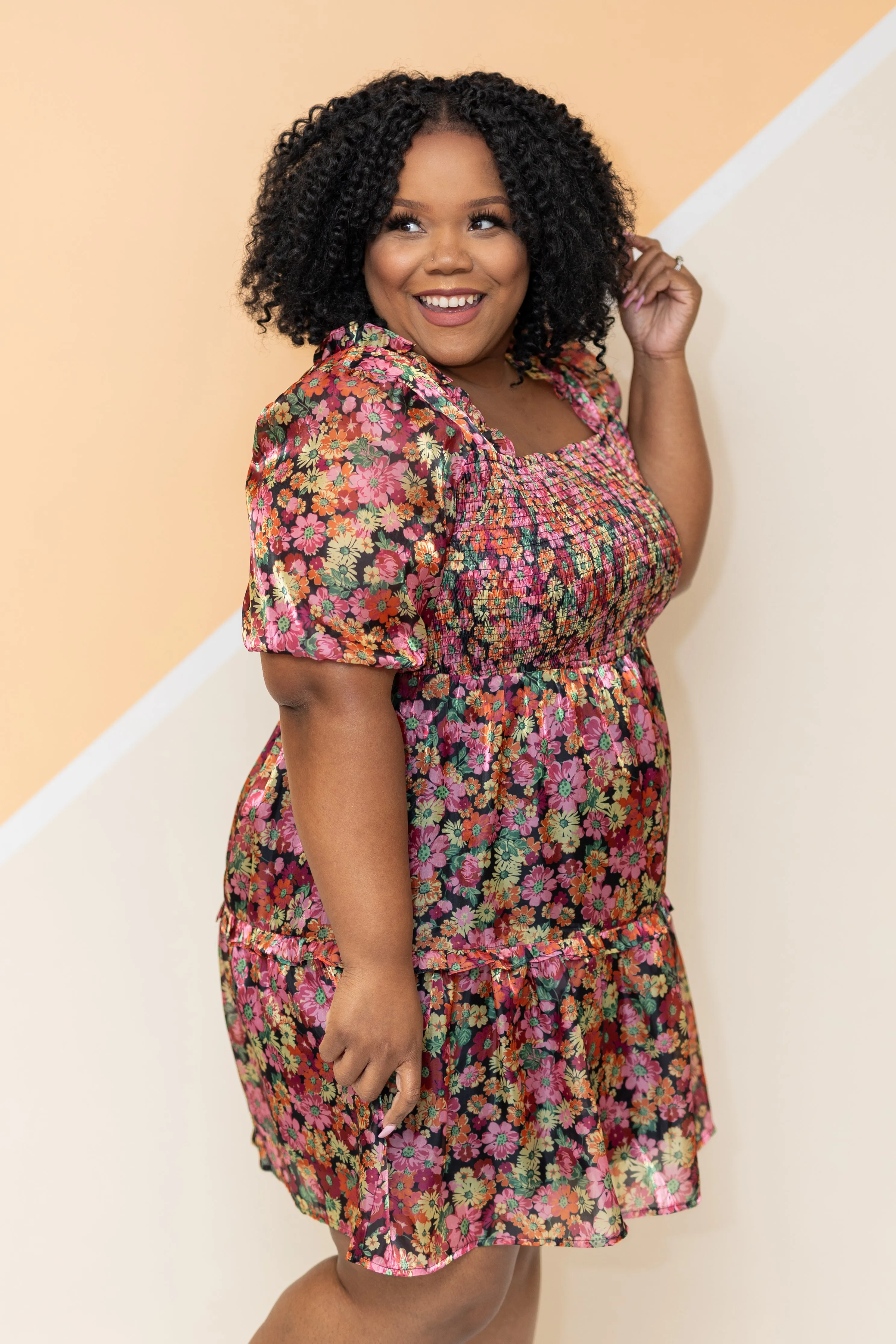 Adventures In Floral Babydoll Dress