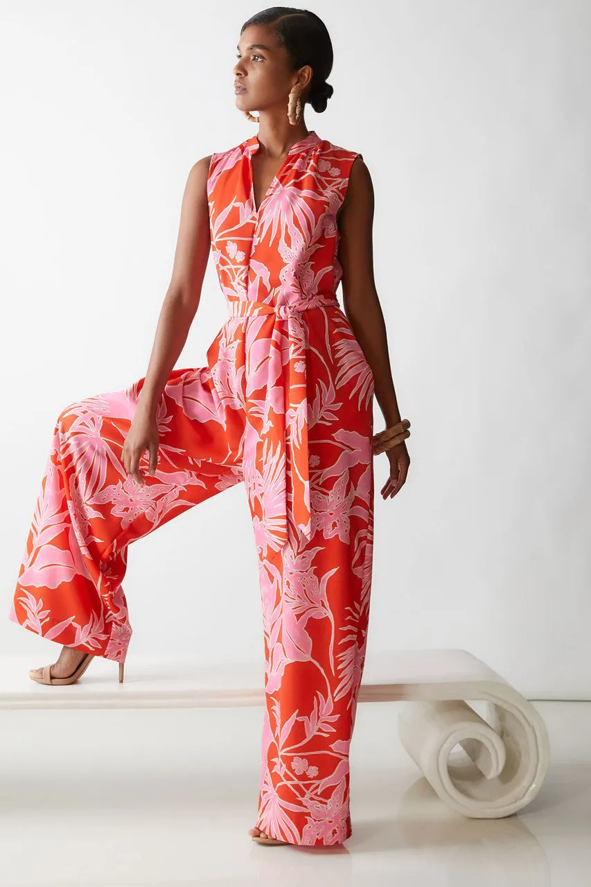 Aiko Printed CDC Mandarin Jumpsuit