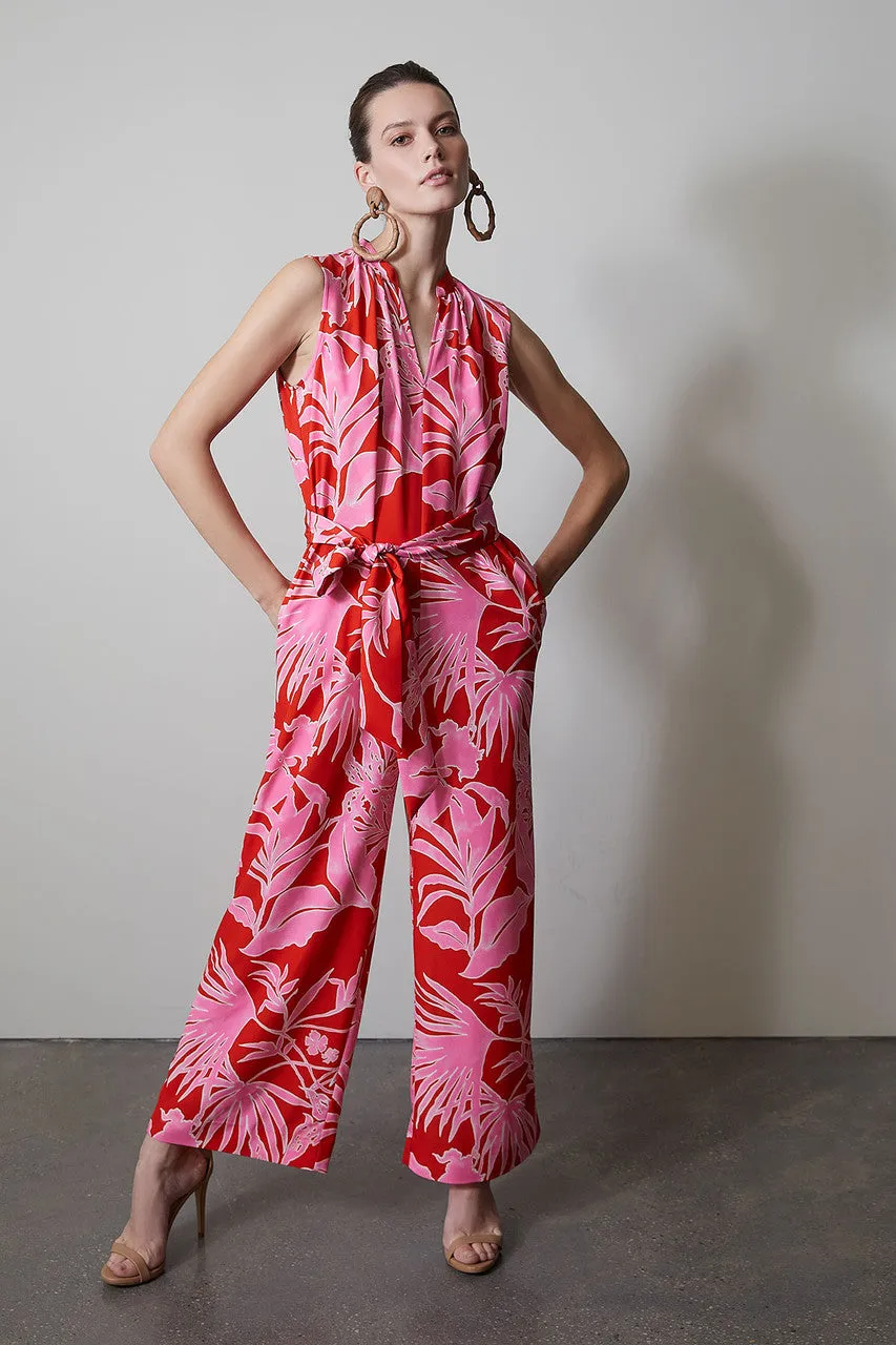 Aiko Printed CDC Mandarin Jumpsuit