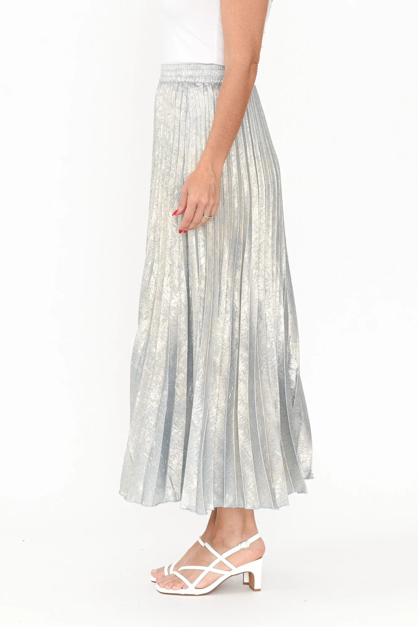 Alias Champagne Pleated Skirt