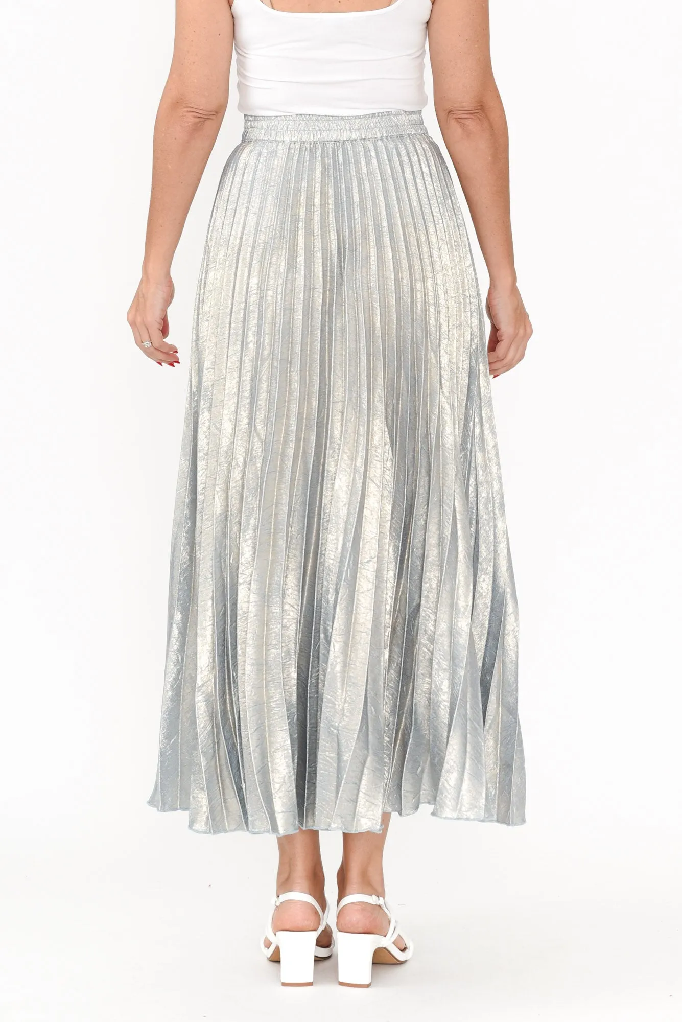 Alias Champagne Pleated Skirt