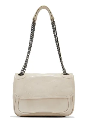 Alicia Quilted Flap Crossbody Bag - Ivory