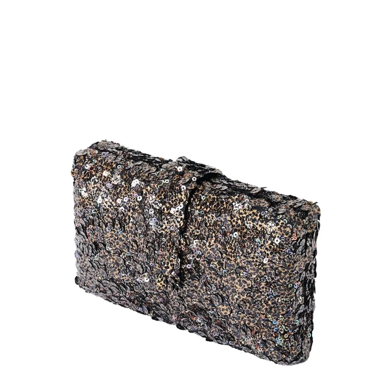 Antique Sequin Clutch - Black Mix