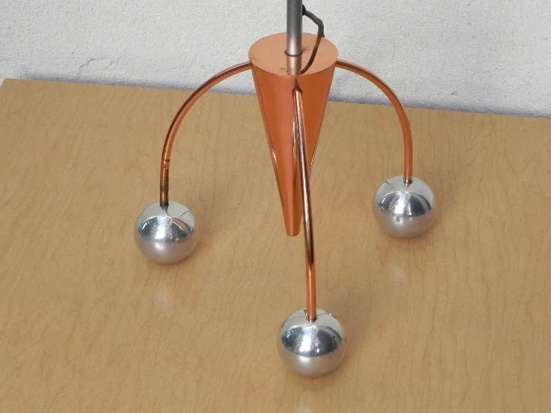 Atomic Copper Aluminum Floor Lamp, Artisan Sculptural Lighting