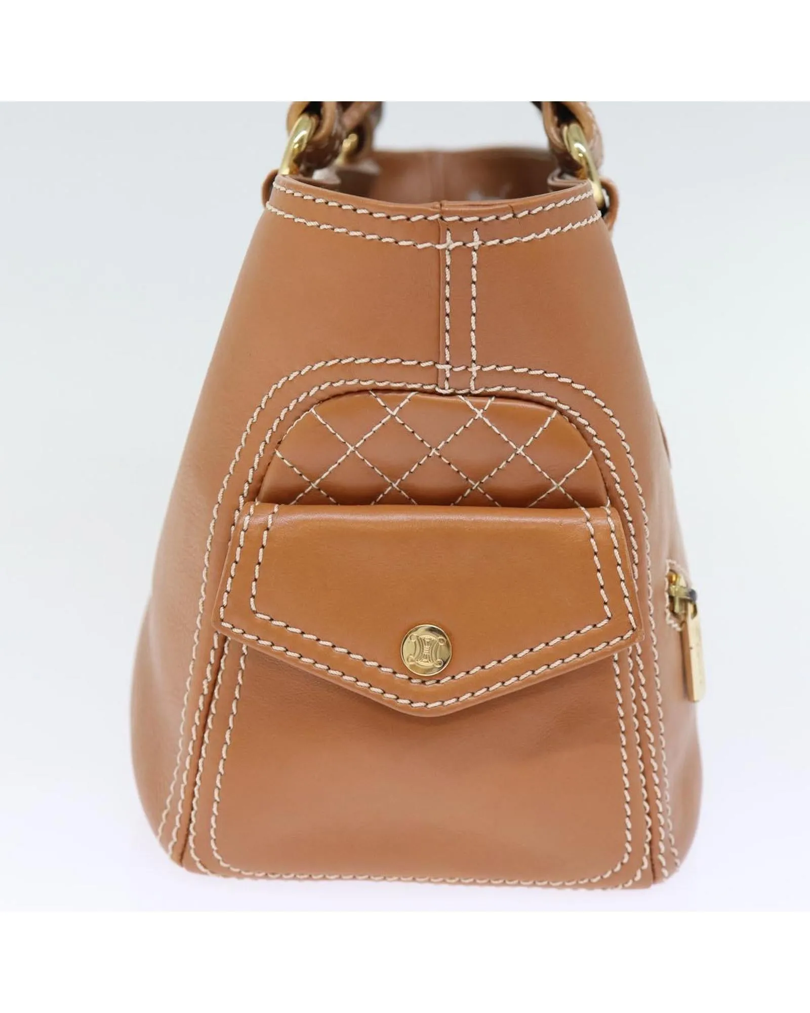 Authentic Brown Leather Celine Hand Bag