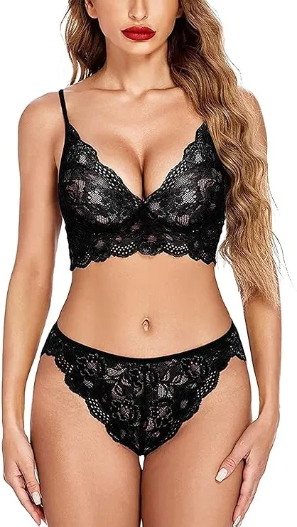 Babydoll Bikini Set| Non-Padded Bra & Panty|Hot & Sexy for Couples Honeymoon/First Night/Anniversary for Women