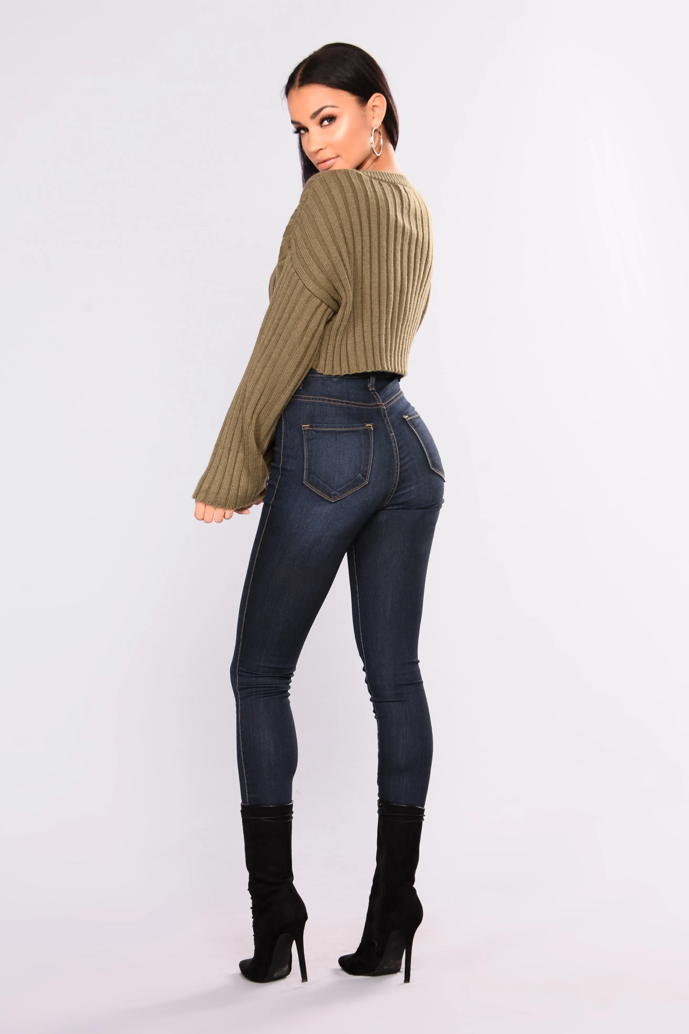 Bessie Ribbed Sweater - Olive