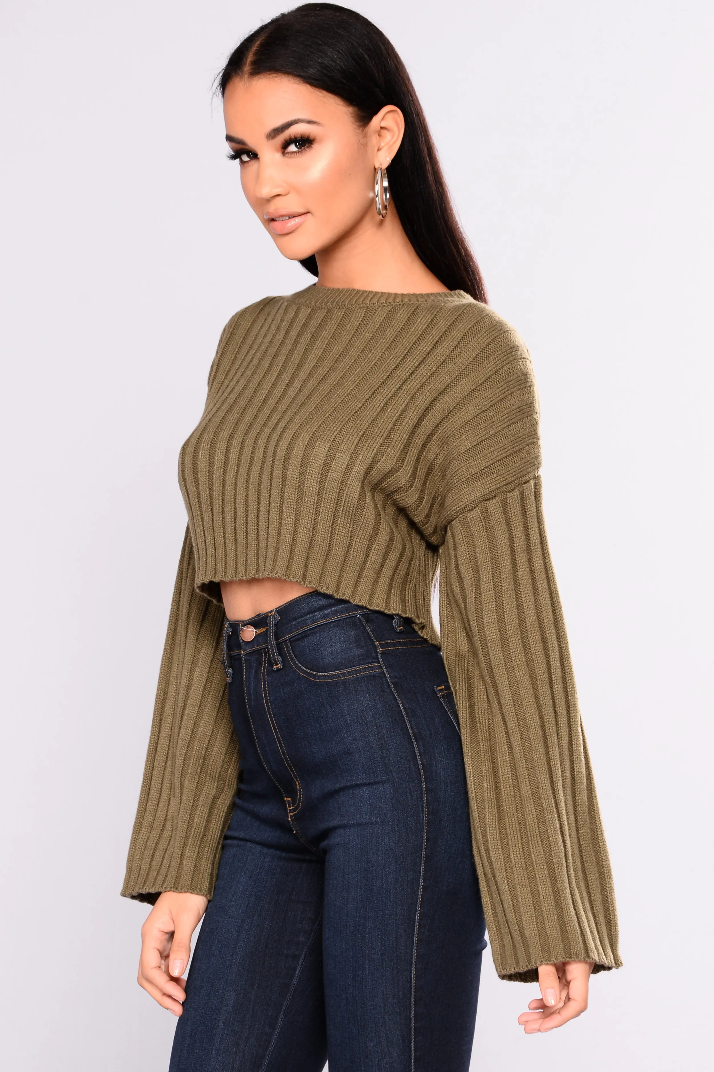 Bessie Ribbed Sweater - Olive