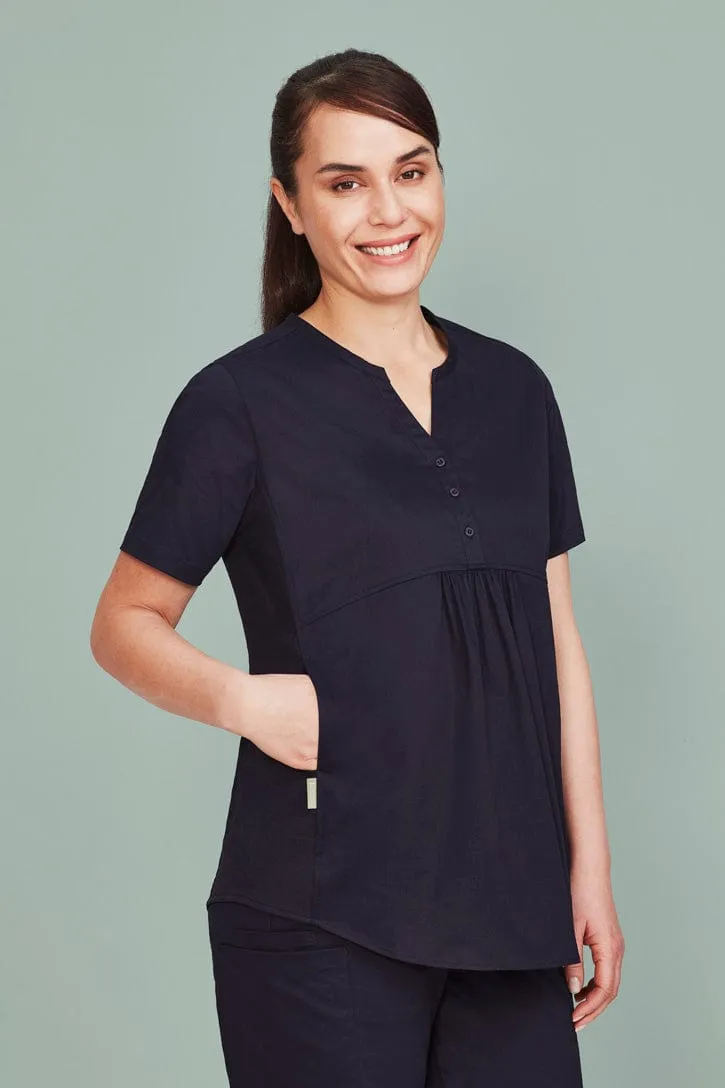 Biz Care Rose Maternity Womens Tunic Scrub Top CST243LS