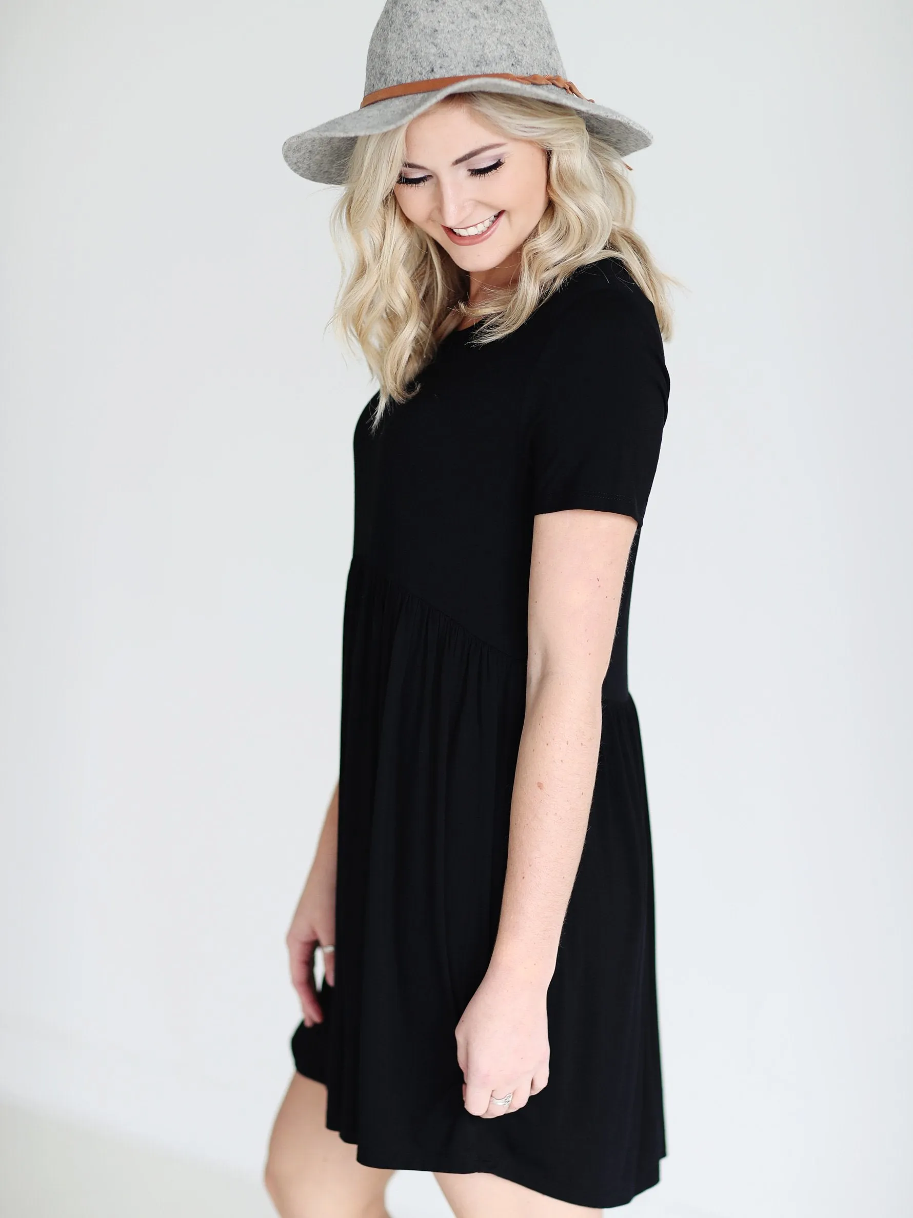 Black DLMN Babydoll Dress