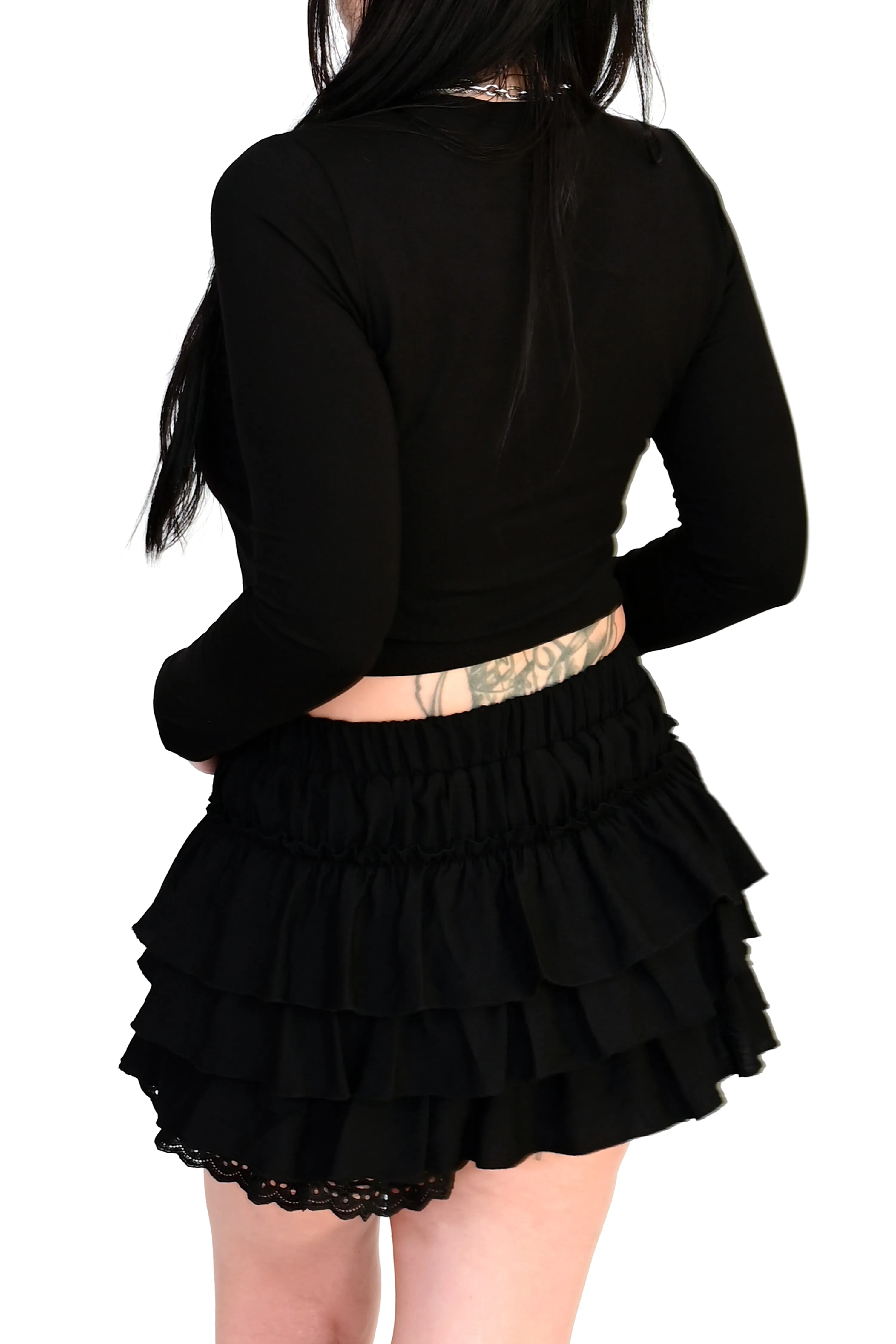 Black Ruffle Bloomers