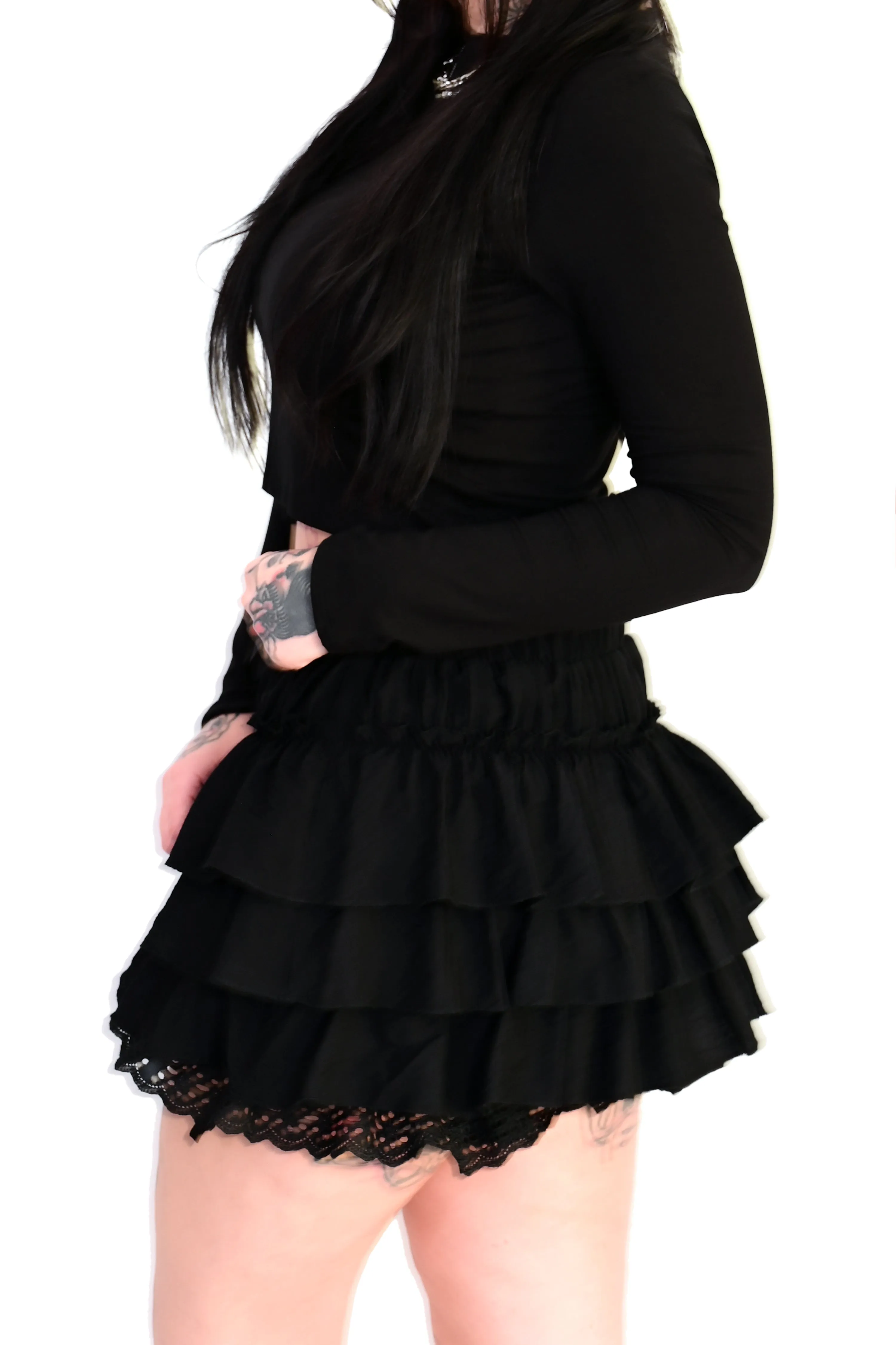 Black Ruffle Bloomers