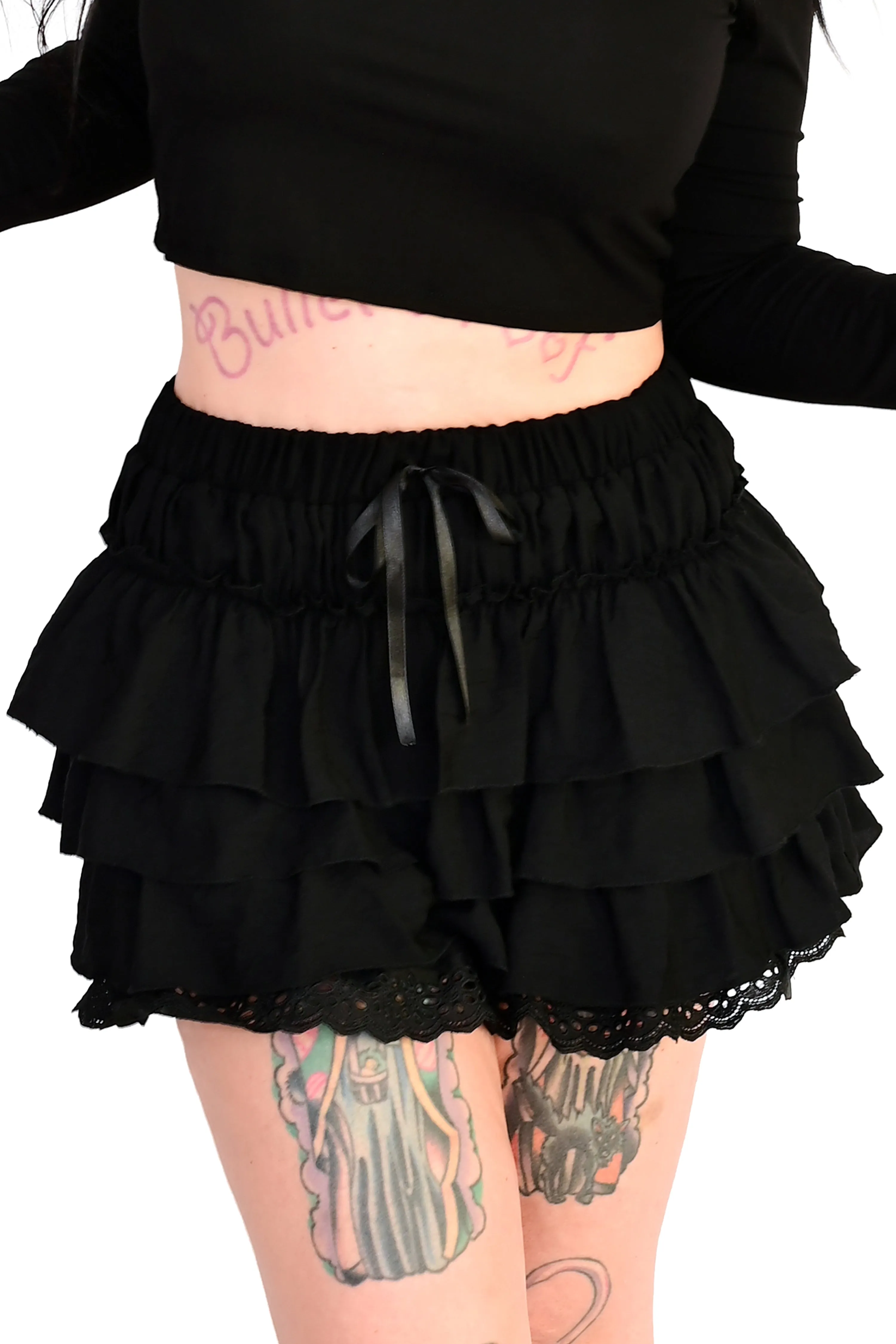 Black Ruffle Bloomers