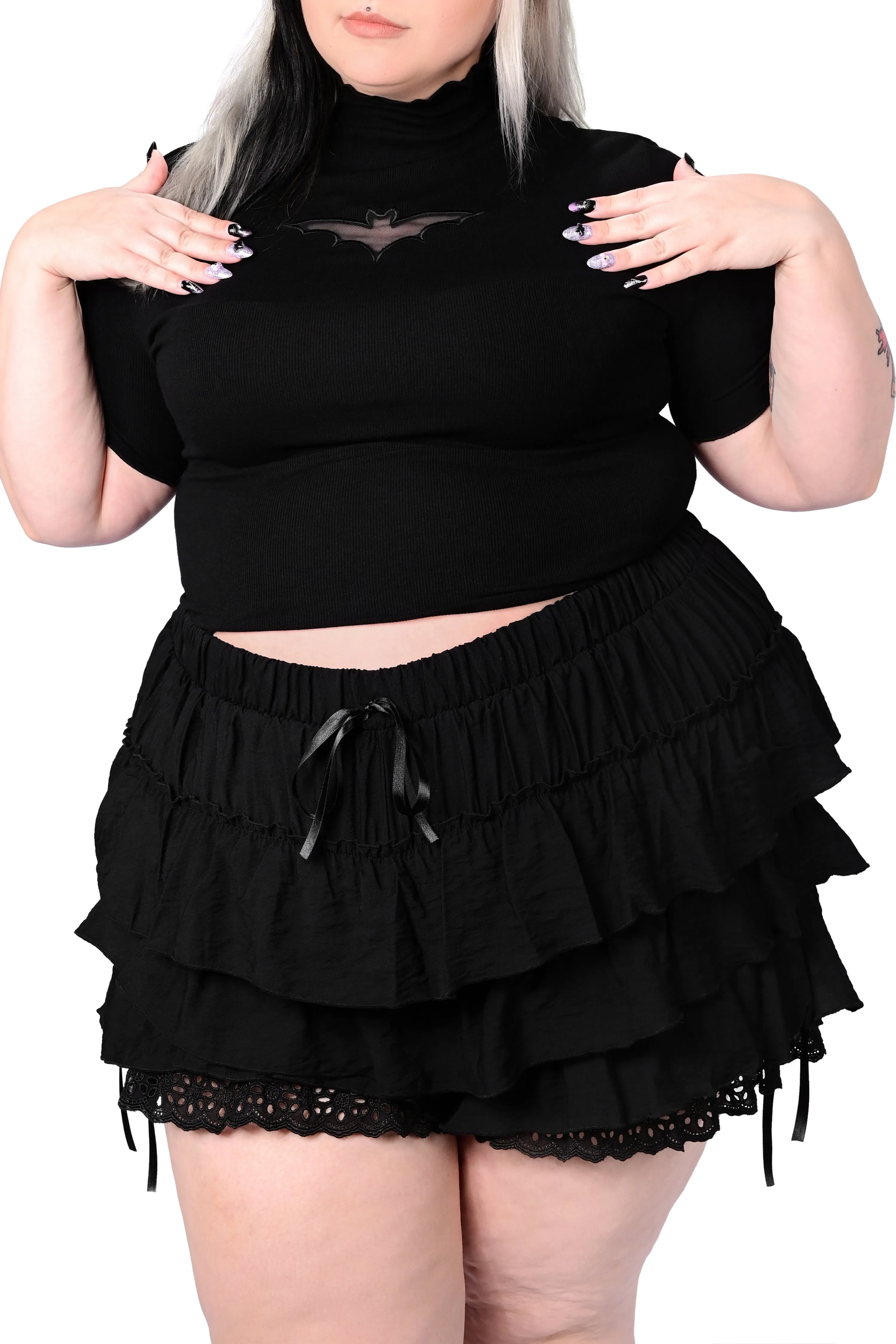 Black Ruffle Bloomers