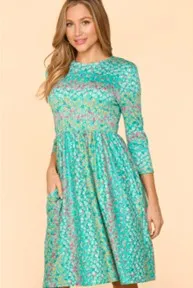 Blue Floral Babydoll Dress - #4165-4170