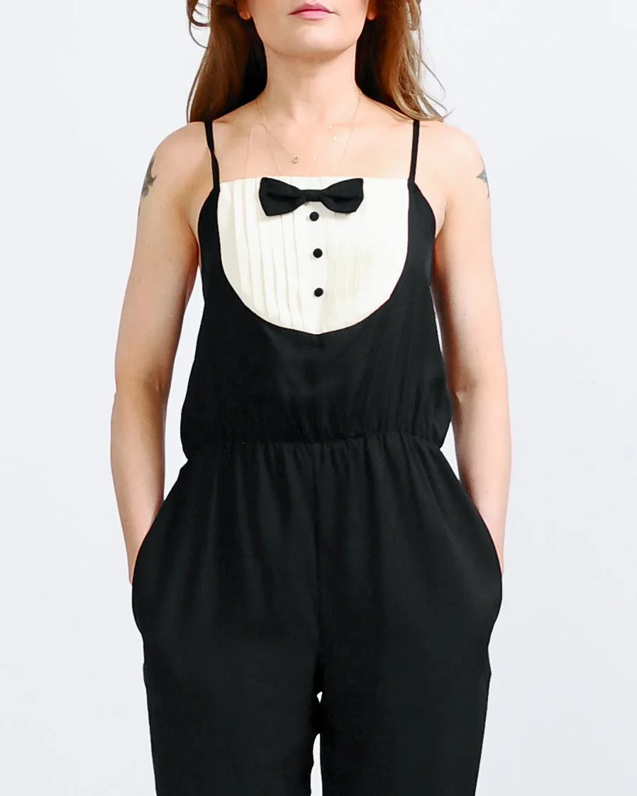 Bow Tie Tuxedo Jumpsuit