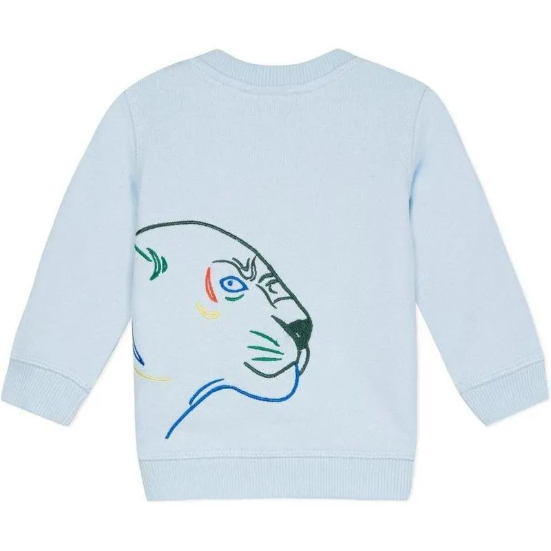 Boys Blue Crazy Jungle Tiger Sweatshirt