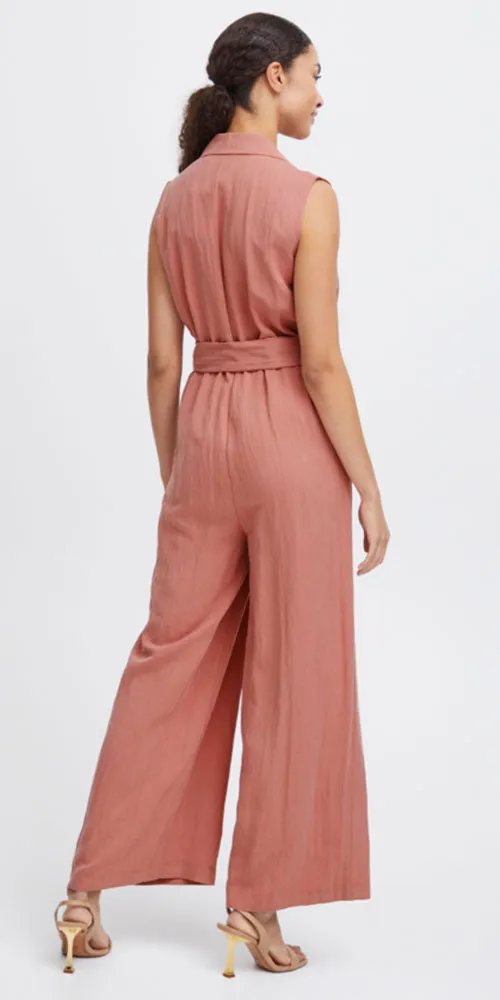 B.Young Belted Jumpsuit, rose