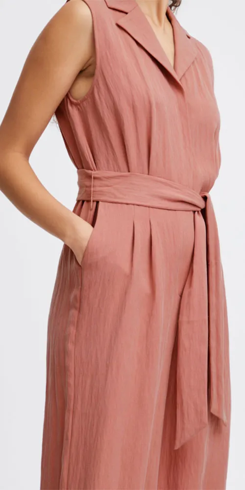 B.Young Belted Jumpsuit, rose