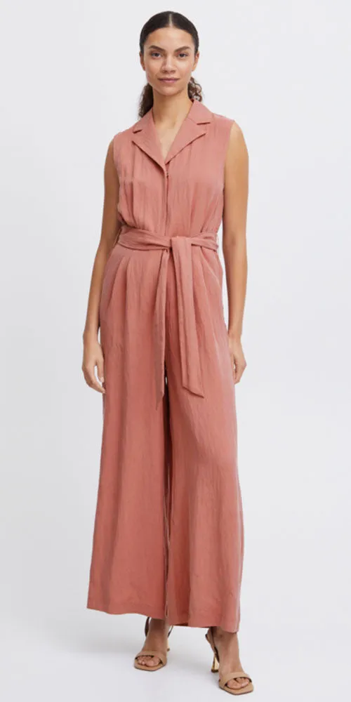 B.Young Belted Jumpsuit, rose