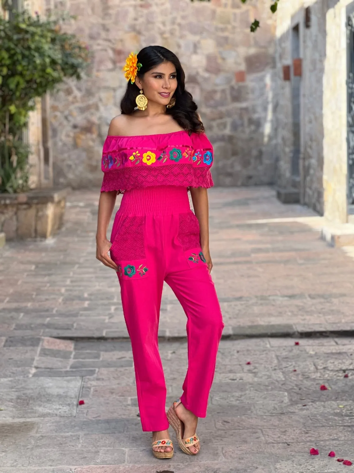 Campesino Floral Deluxe Jumpsuit