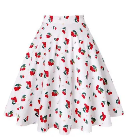 Casual Kawaii Plaid Women Vintage Skirt 50s 60s 40s Harajuku Preppy Floral Printed Japanese School Uniforms Ladies Summer Skater