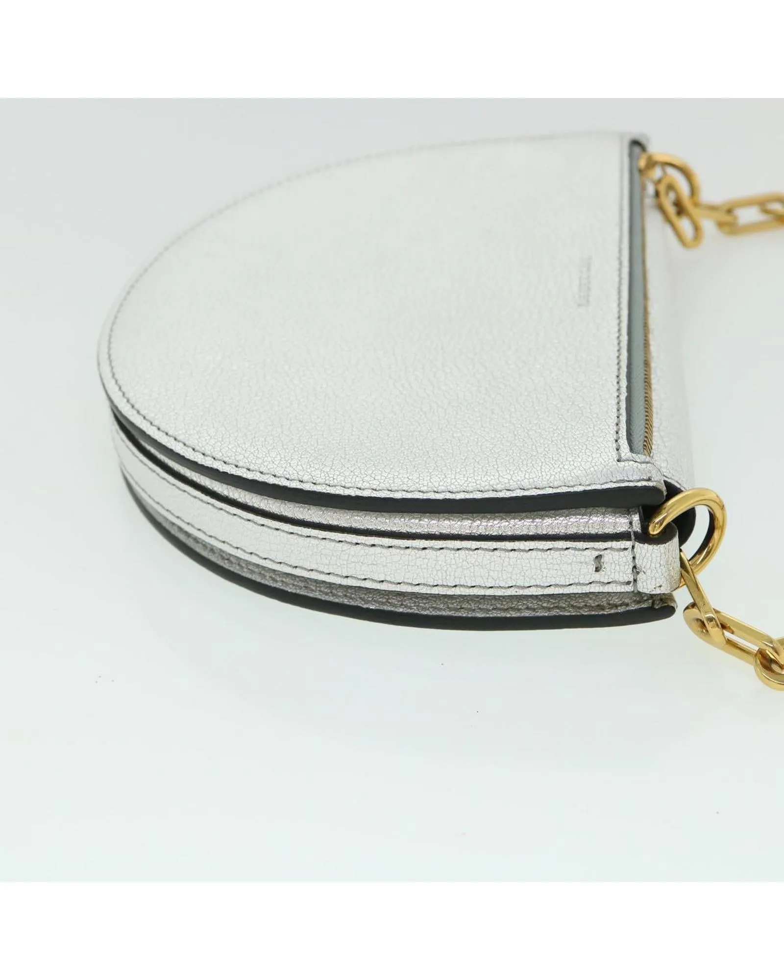 Chain Shoulder Bag Leather Authentic