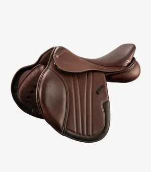 Chamonix Leather Close Contact Jump Saddle Brown