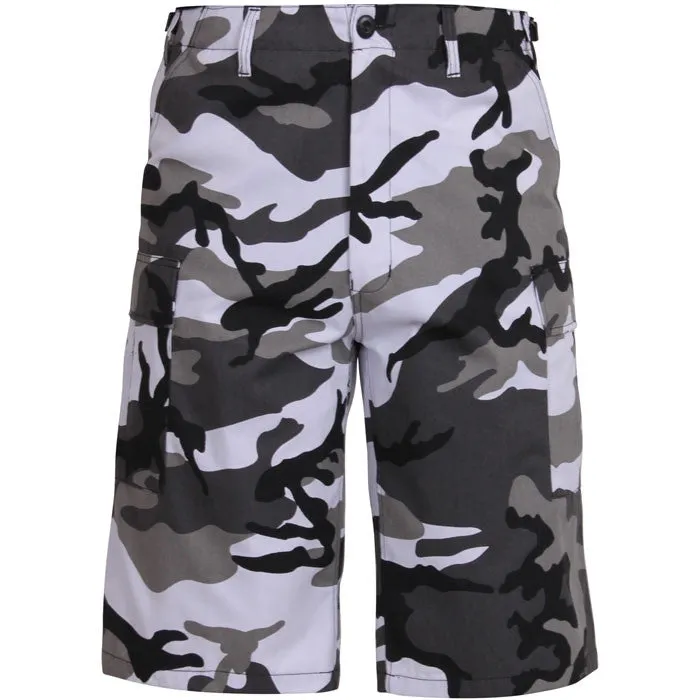 City Camouflage - Military Long Cargo BDU Shorts - Polyester Cotton Twill