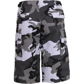 City Camouflage - Military Long Cargo BDU Shorts - Polyester Cotton Twill