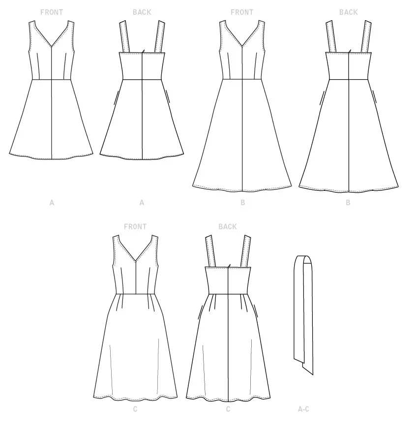 CLEARANCE • BUTTERICK PATTERN MISSES' DRESS AND SASH 6673