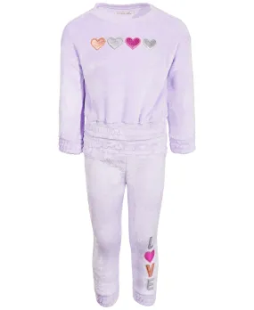 Colette Lilly Toddler Girls Cozy Sweatshirt & Jogger Pants Set - Pastel Lilac