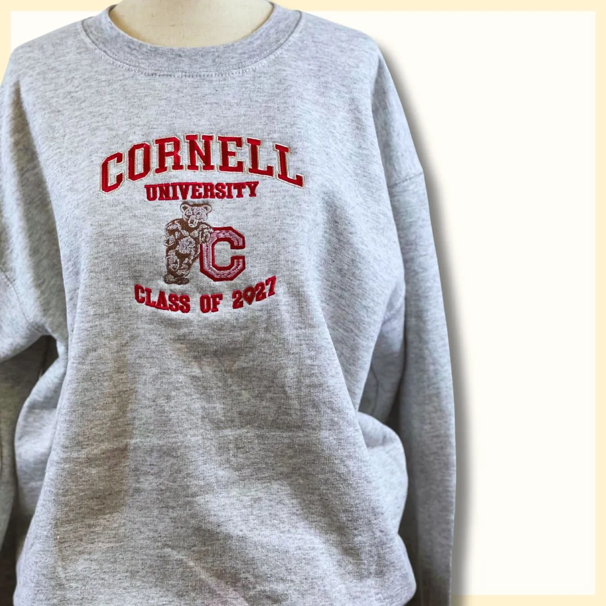 Comfort Color® Custom Embroidered University Sweatshirt, Sorority Gift