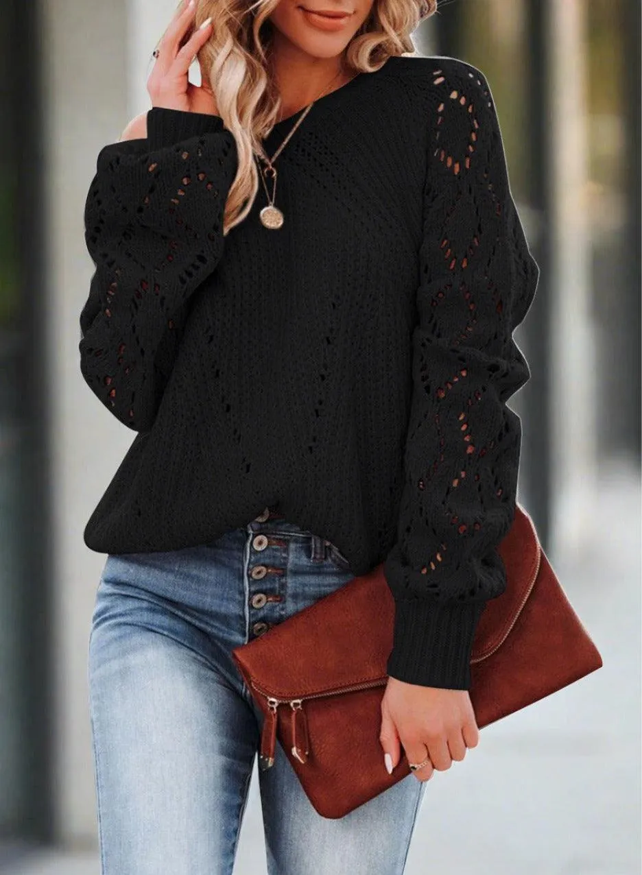 ComfyKnit Round Neck Ribbed Sweater — Off Shoulder Sweater