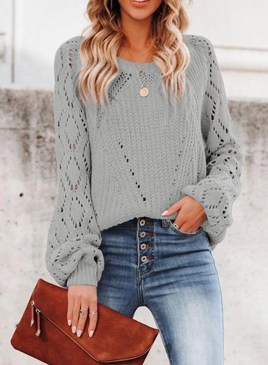 ComfyKnit Round Neck Ribbed Sweater — Off Shoulder Sweater