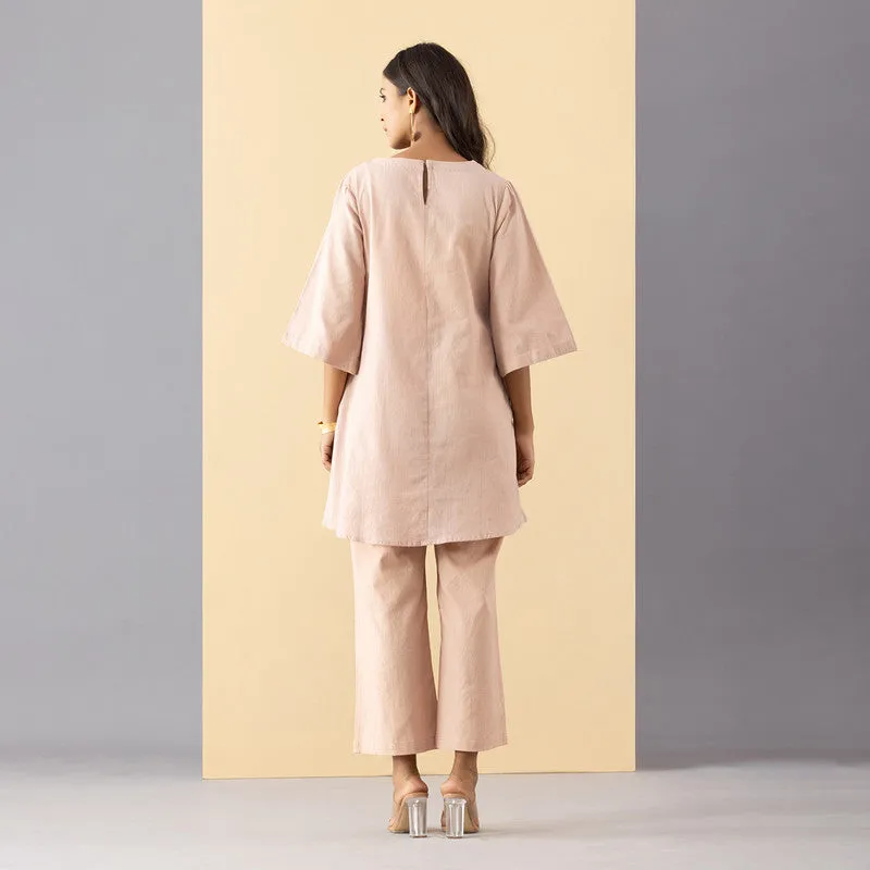 Cotton Co-Ord Set For Women | Dusky Pink