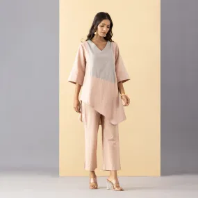 Cotton Co-Ord Set For Women | Dusky Pink