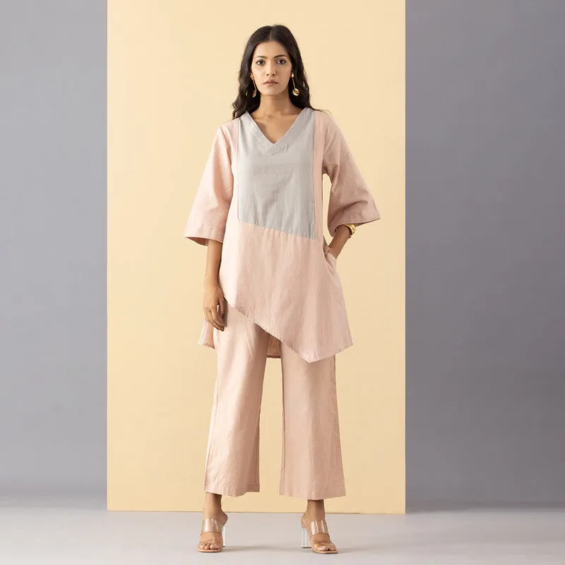 Cotton Co-Ord Set For Women | Dusky Pink